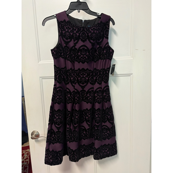 Gabby Skye Dresses & Skirts - Gabby Skye Purple Black Velvet Dress Dark Romantic Whimsigoth Goth Size 10